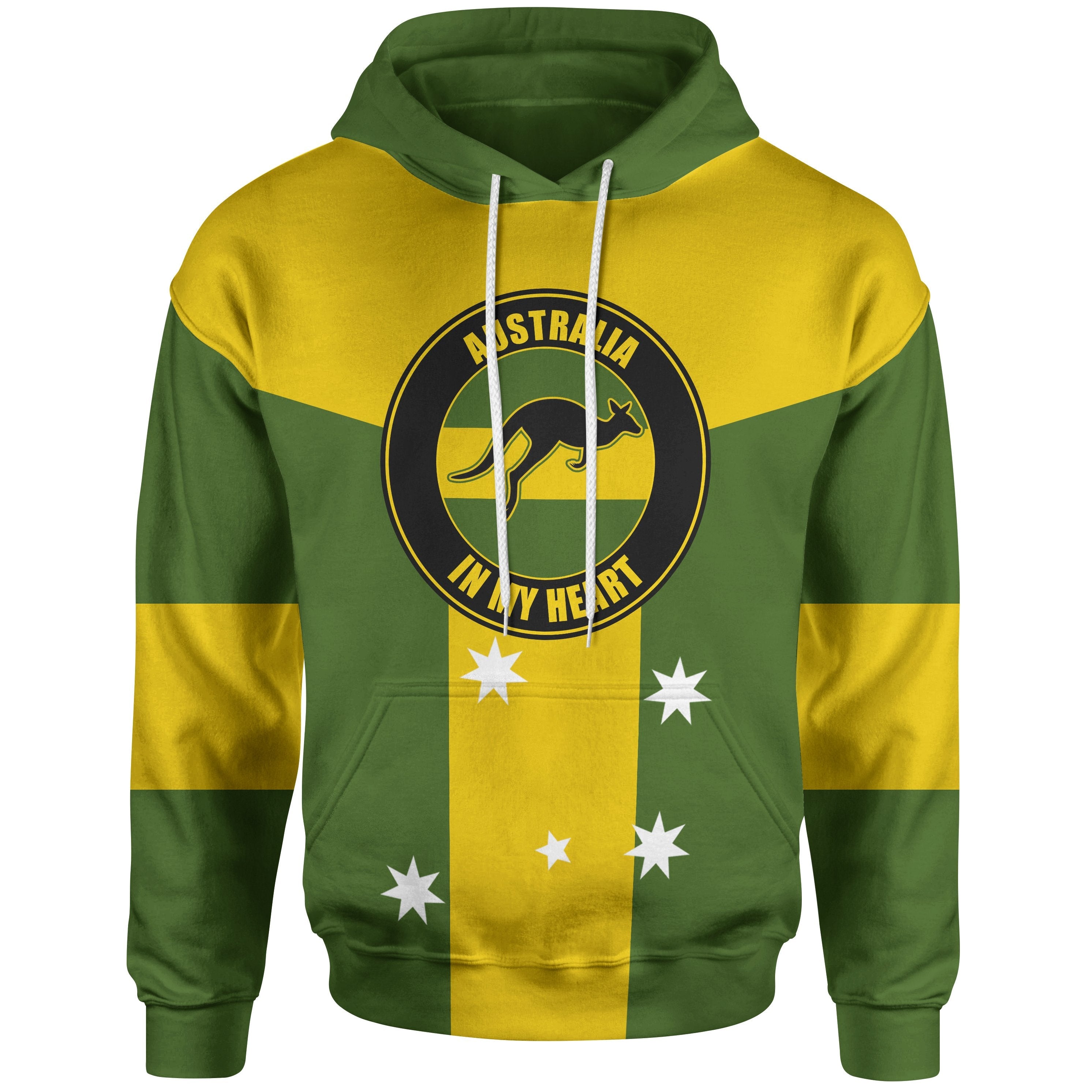 Hoodie - Australia In My Heart Kangaroo Symbol - Vibe Hoodie Shop