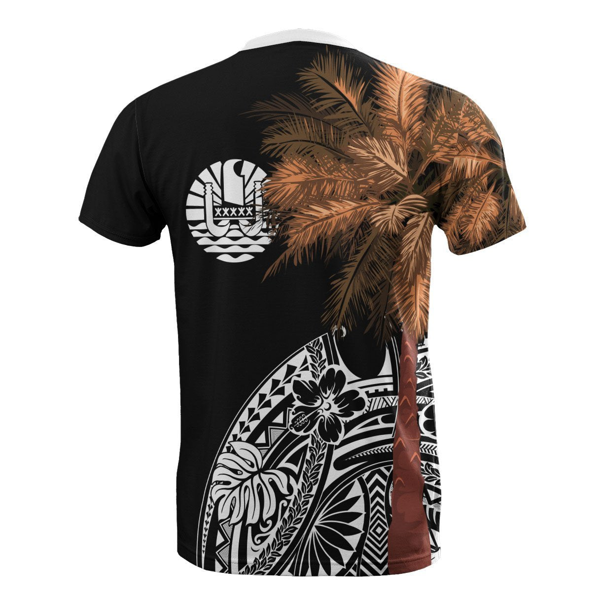 Vibe Hoodie French Polynesia All T shirt - Polynesian Palm Tree Black - Vibe Hoodie Shop