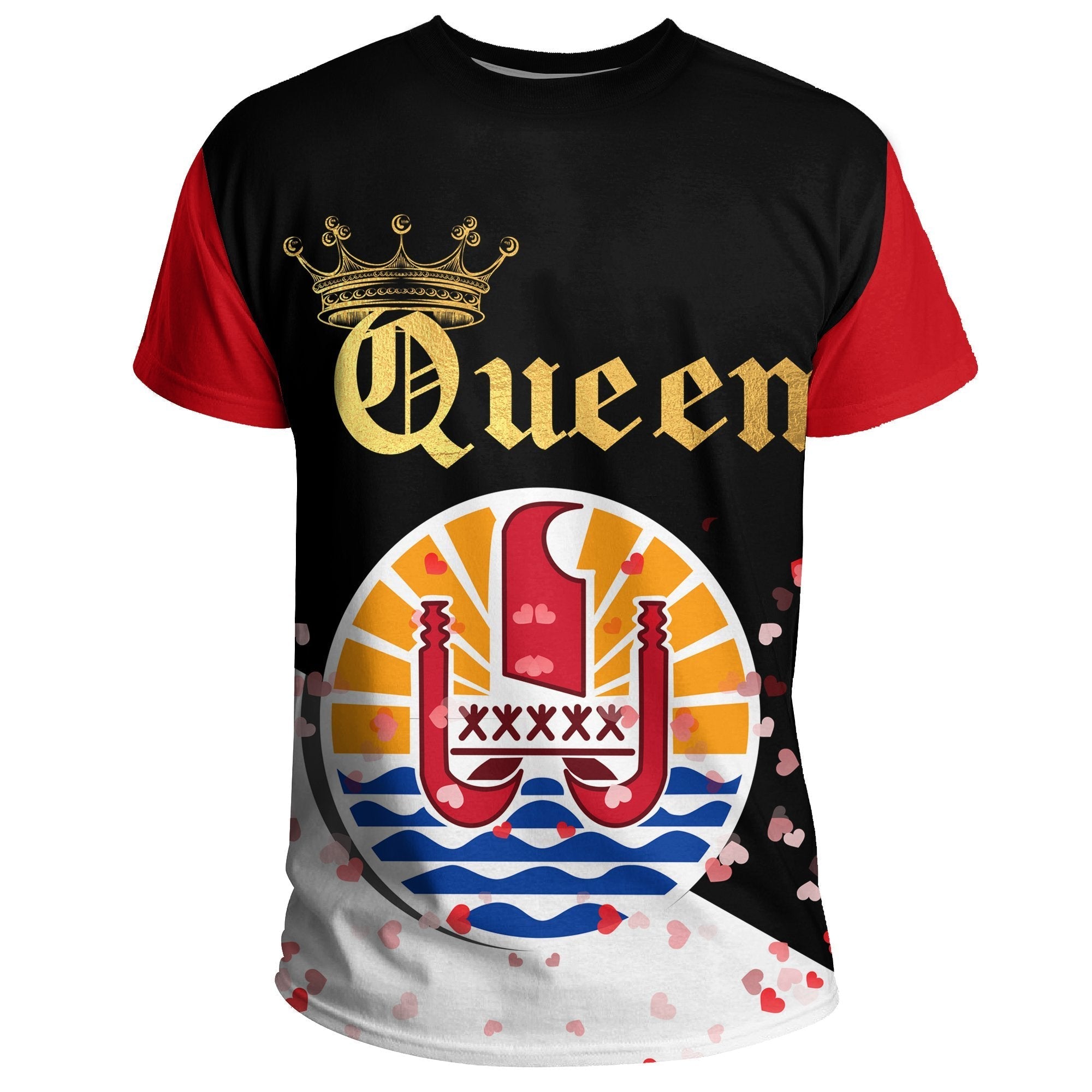 French Polynesia T shirt Queen - Valentine Couple - Vibe Hoodie Shop