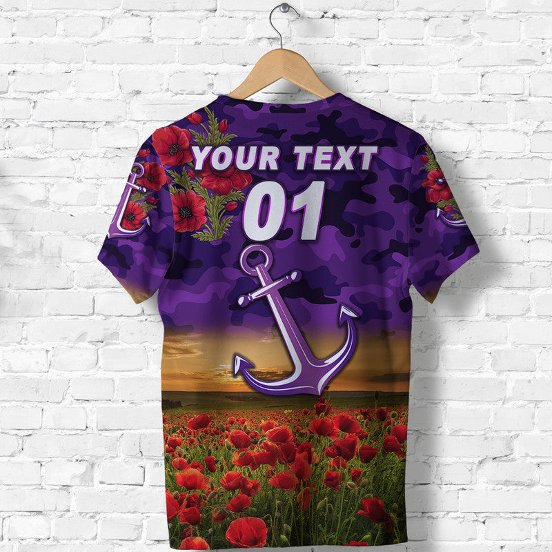 (Custom Personalised) Fremantle Dockers ANZAC T shirt Freo Poppy Vibes - Vibe Hoodie Shop