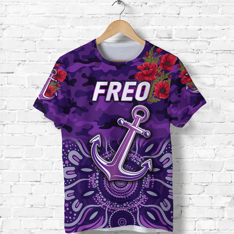 (Custom Personalised) Fremantle Dockers ANZAC T shirt Freo Indigenous Vibes - Vibe Hoodie Shop