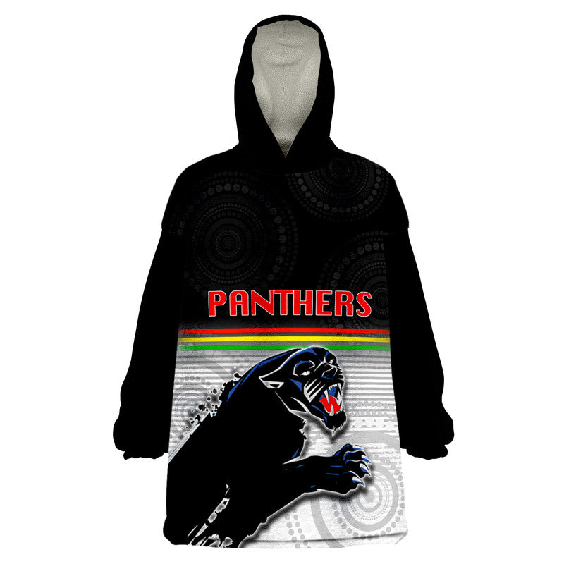 Panthers Rugby Wearable Blanket Hoodie Aboriginal Jersey - Vibe Hoodie Shop