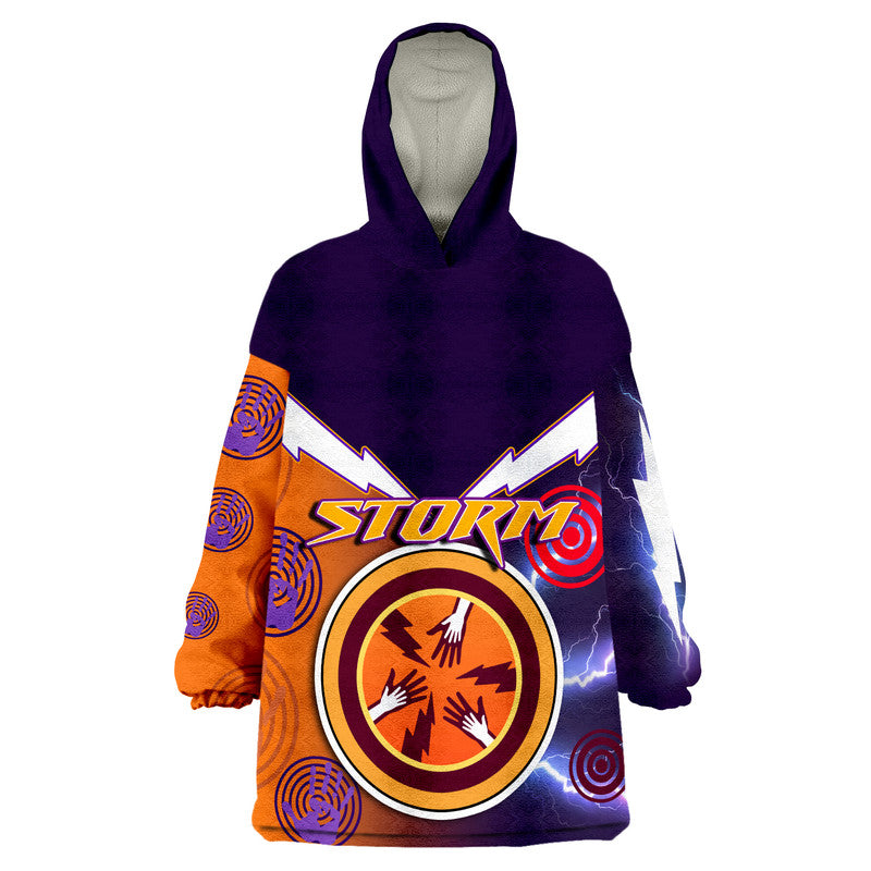 Storm Rugby Wearable Blanket Hoodie Aboriginal - Vibe Hoodie Shop