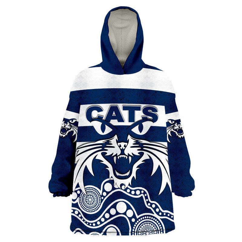 Australian Football League-Cats Jersey Wearable Blanket Hoodie - Vibe Hoodie Shop