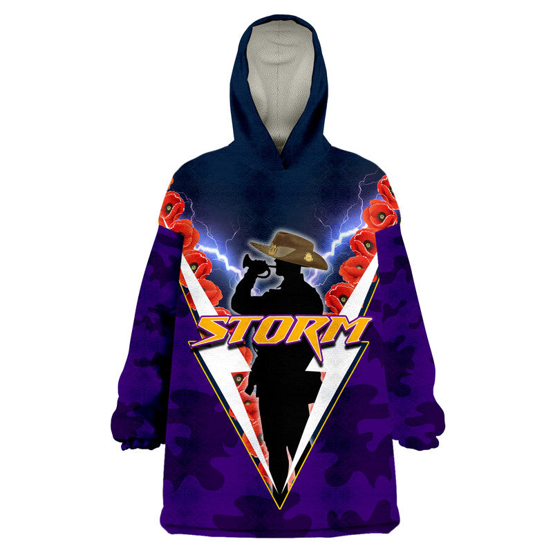 Storm Rugby Wearable Blanket Hoodie Anzac Day - Vibe Hoodie Shop