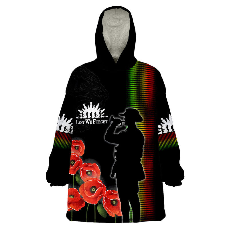 Panthers Rugby Wearable Blanket Hoodie Anzac Day - Vibe Hoodie Shop