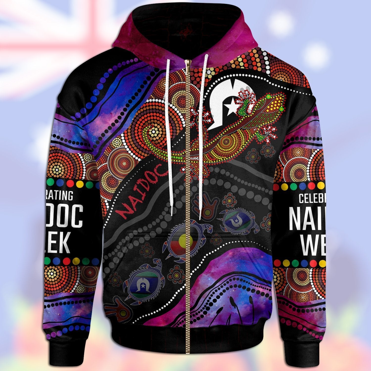 Aussie Aboriginal Zip Hoodie Heal Country Torres Strait Islanders - Vibe Hoodie Shop