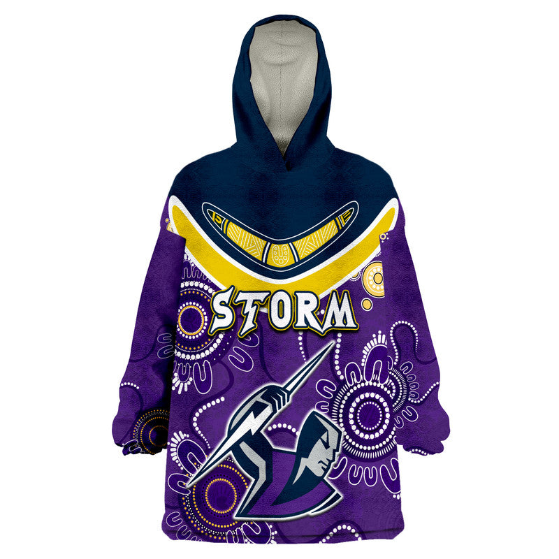 Go Storm Rugby Aboriginal Boomerang Wearable Blanket Hoodie - Vibe Hoodie Shop