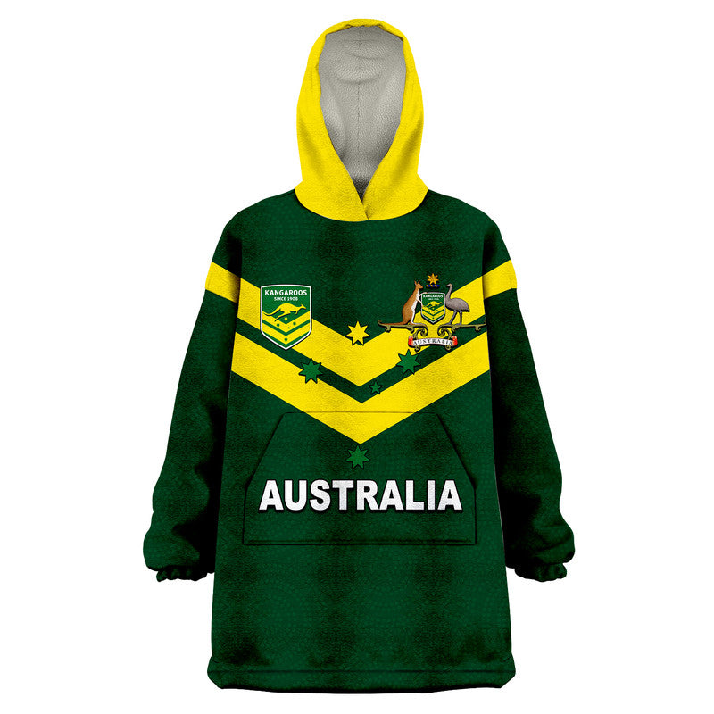 Australia Wearable Blanket Hoodie Rugby World Cup 2022 - Vibe Hoodie Shop