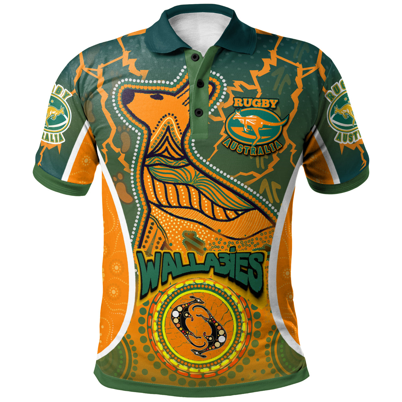 Australia National Rugby Union Custom Aboriginal Polo shirt - The Indigenous 2022 Wallabies Squad RLT13 - Vibe Hoodie Shop