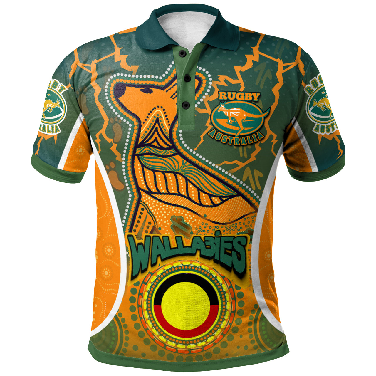 Australia National Rugby Union Custom Aboriginal Polo shirt - The Indigenous 2022 Wallabies Squad RLT13 - Vibe Hoodie Shop