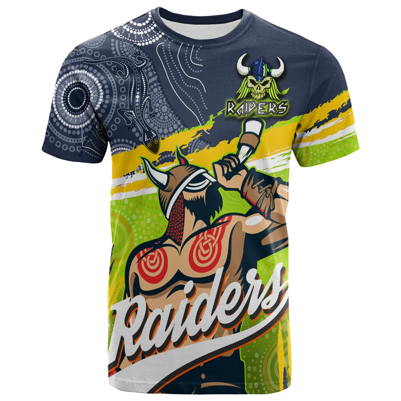 Raiders 2022 Custom Aboriginal T shirt - The Indigenous Viking Soul RLT13 - Vibe Hoodie Shop