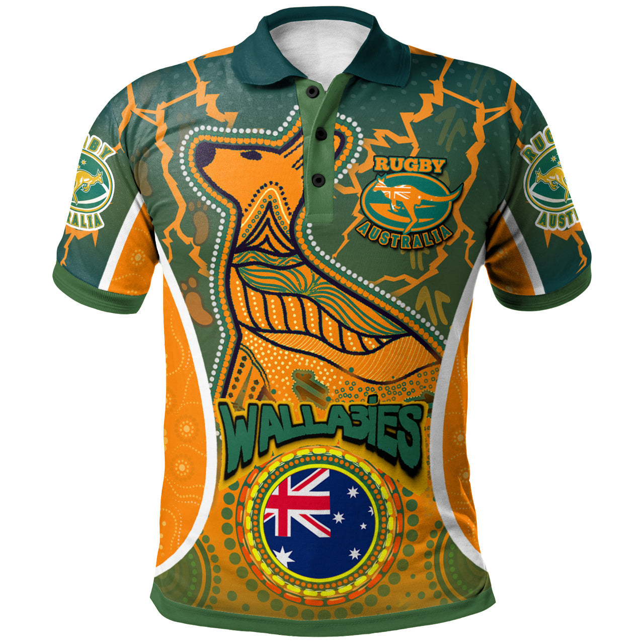 Australia National Rugby Union Custom Aboriginal Polo shirt - The Indigenous 2022 Wallabies Squad RLT13 - Vibe Hoodie Shop