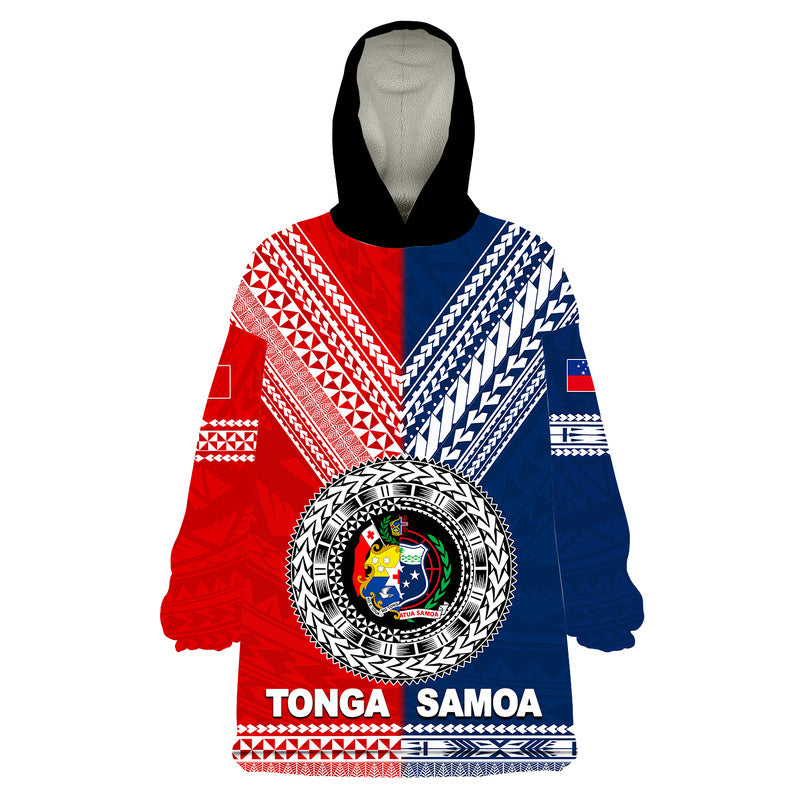 Tonga And Samoa TokoUso Polynesian Wearable Blanket Hoodie - Vibe Hoodie Shop