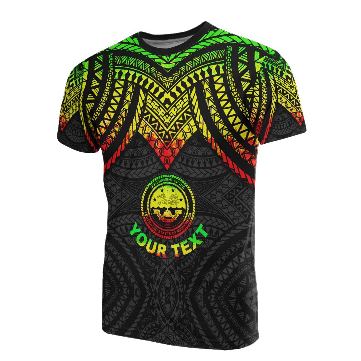 Vibe Hoodie Federated States Of Micronesia Custom Personalised T shirt - Micronesian Pattern Reggae Armor Style - Vibe Hoodie Shop