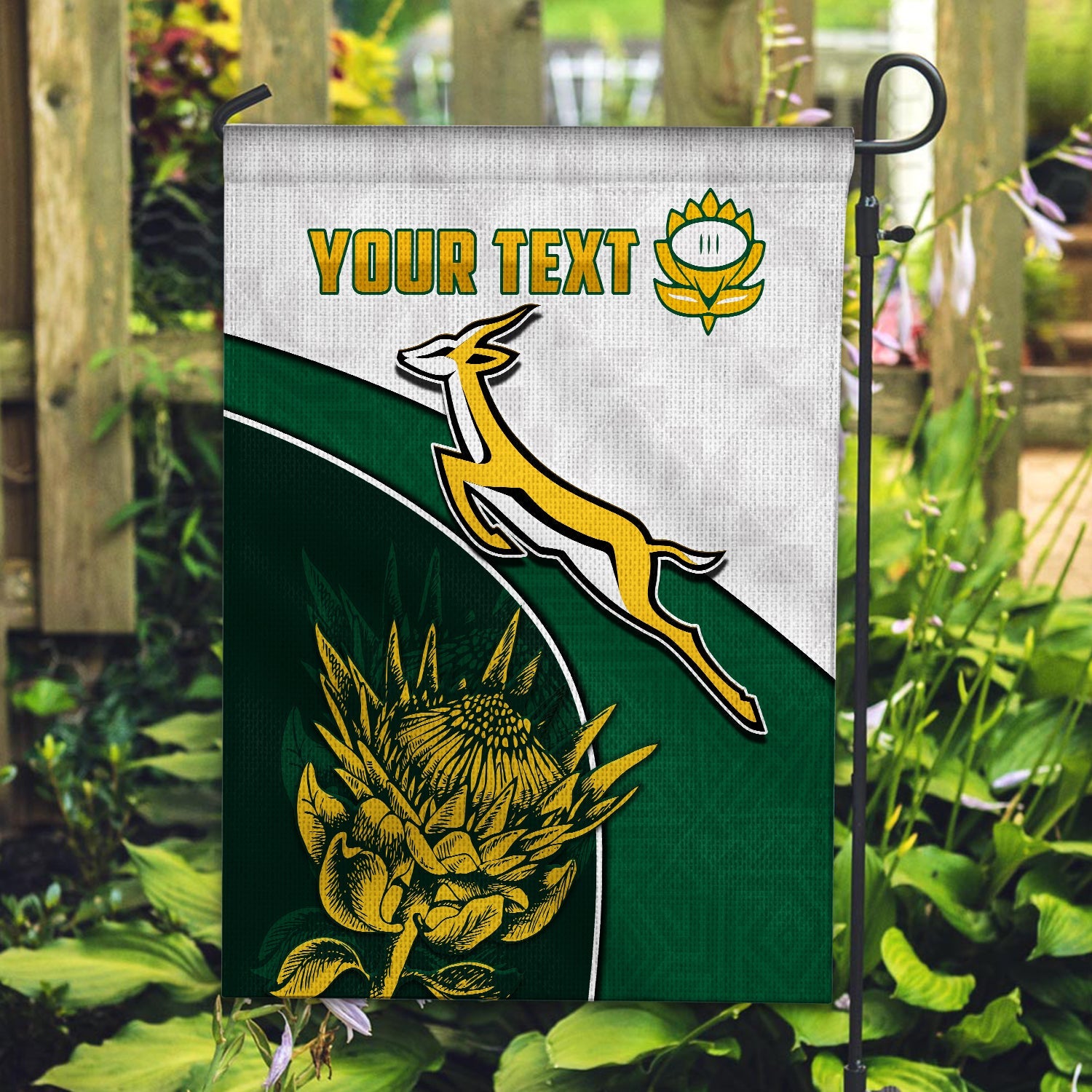 (Custom Personalised) South Africa Rugby Flag King Protea Proudly Springboks - Vibe Hoodie Shop