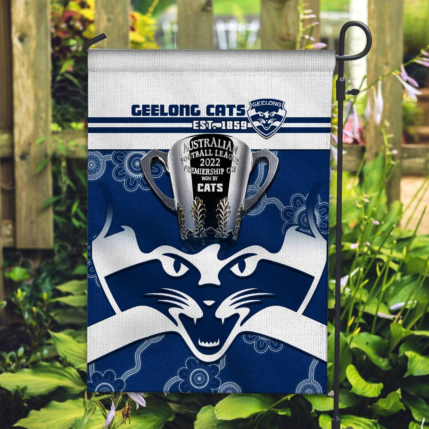 Cats Football Flag Geelong Premiers 2022 Aboriginal - Vibe Hoodie Shop