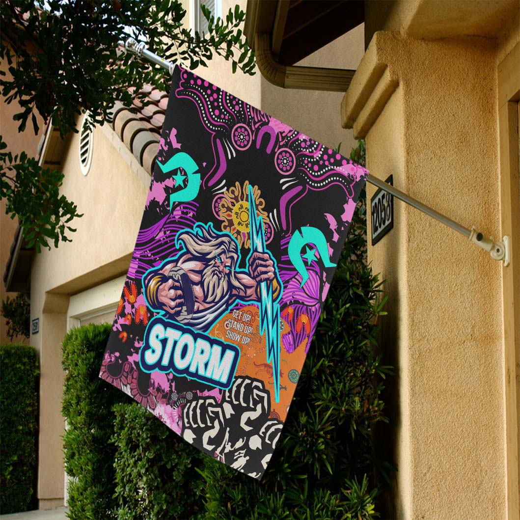 Storm Rugby Flag - Storm Thunder Indigenous with Torres Strait Islander Aboriginal Culture - Vibe Hoodie Shop