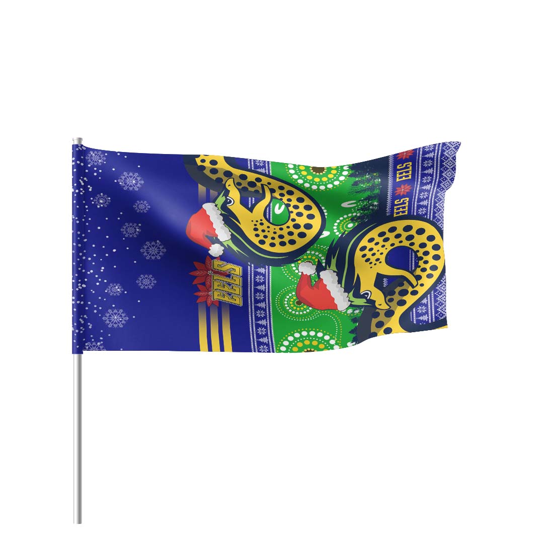 Eels Rugby Flag - Xmas Eels Aboriginal and Ugly Style Flag - Vibe Hoodie Shop