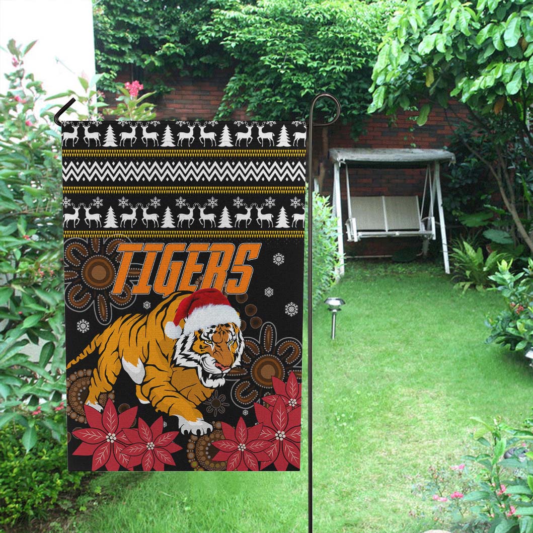 Tigers Rugby Flag - Tigers Ugly Christmas and Aboriginal Patterns Flag - Vibe Hoodie Shop