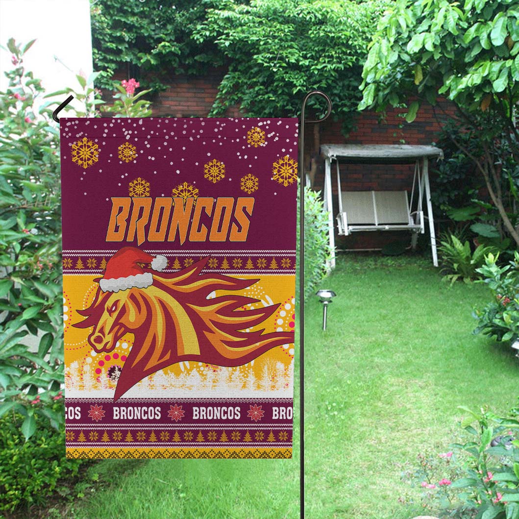 Broncos Rugby Flag - Xmas Broncos Aboriginal and Ugly Style Flag - Vibe Hoodie Shop