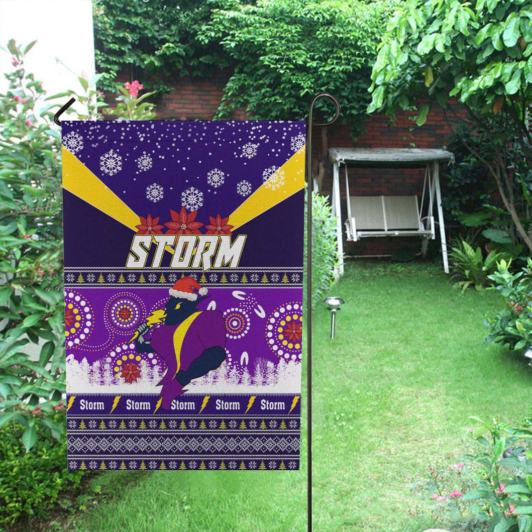 Storm Rugby Flag - Storm Ugly Christmas And Aboriginal Patterns Flag - Vibe Hoodie Shop