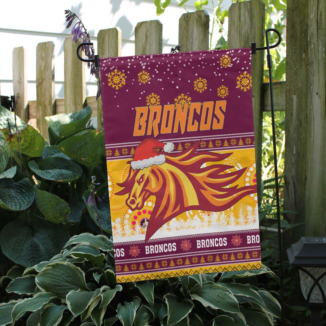 Broncos Rugby Flag - Xmas Broncos Aboriginal and Ugly Style Flag - Vibe Hoodie Shop