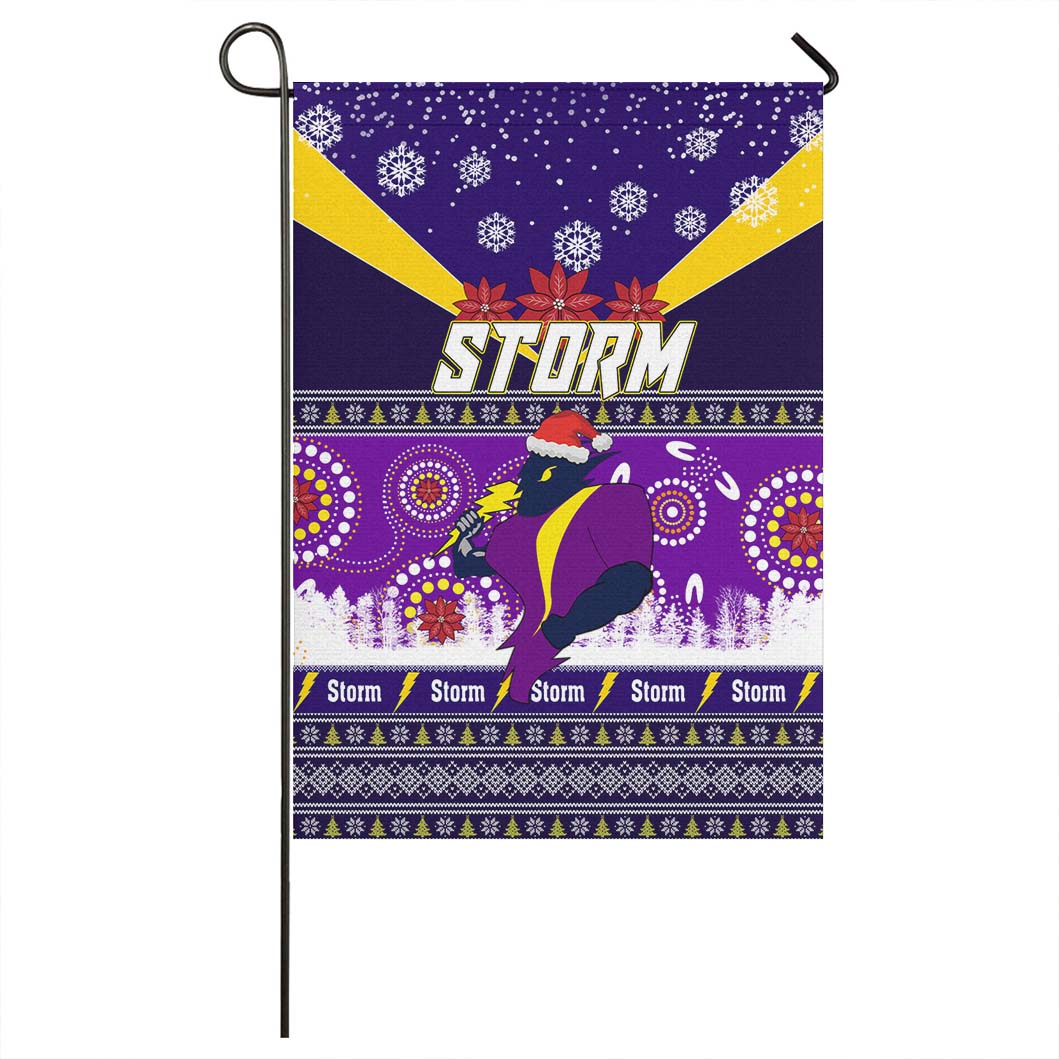 Storm Rugby Flag - Storm Ugly Christmas And Aboriginal Patterns Flag - Vibe Hoodie Shop