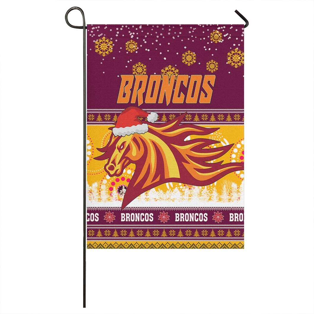 Broncos Rugby Flag - Xmas Broncos Aboriginal and Ugly Style Flag - Vibe Hoodie Shop