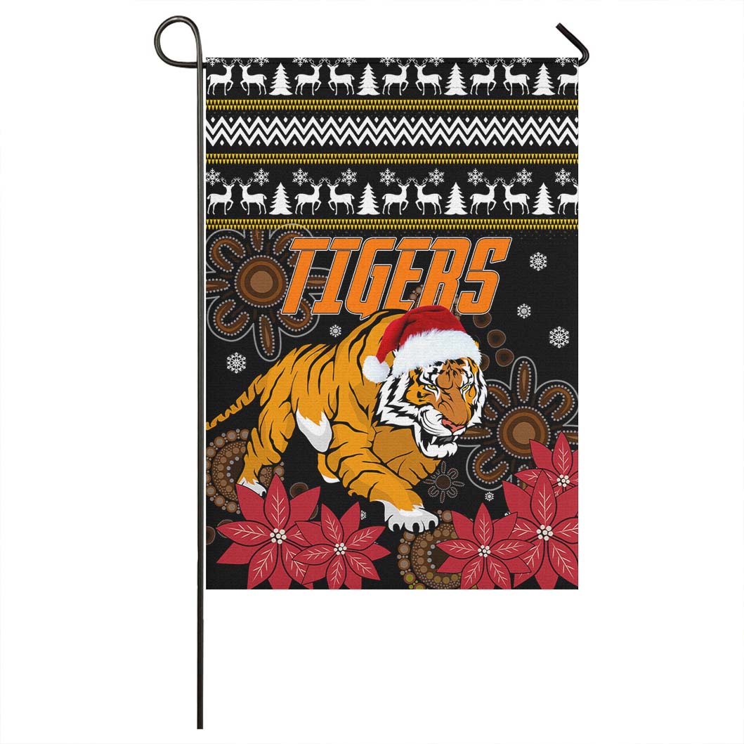 Tigers Rugby Flag - Tigers Ugly Christmas and Aboriginal Patterns Flag - Vibe Hoodie Shop