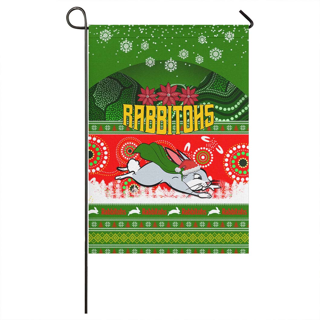 Rabbitohs Rugby Christmas Flag - Rabbitohs Ugly Christmas Knitted Flag - Vibe Hoodie Shop