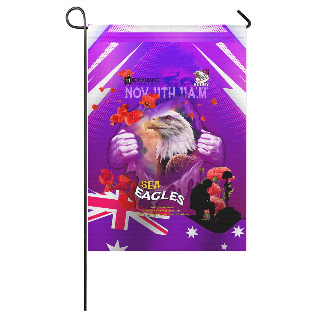 Sea Eagles Rugby Flag - Remembrance Day Rugby Team Poppies Flag - Vibe Hoodie Shop