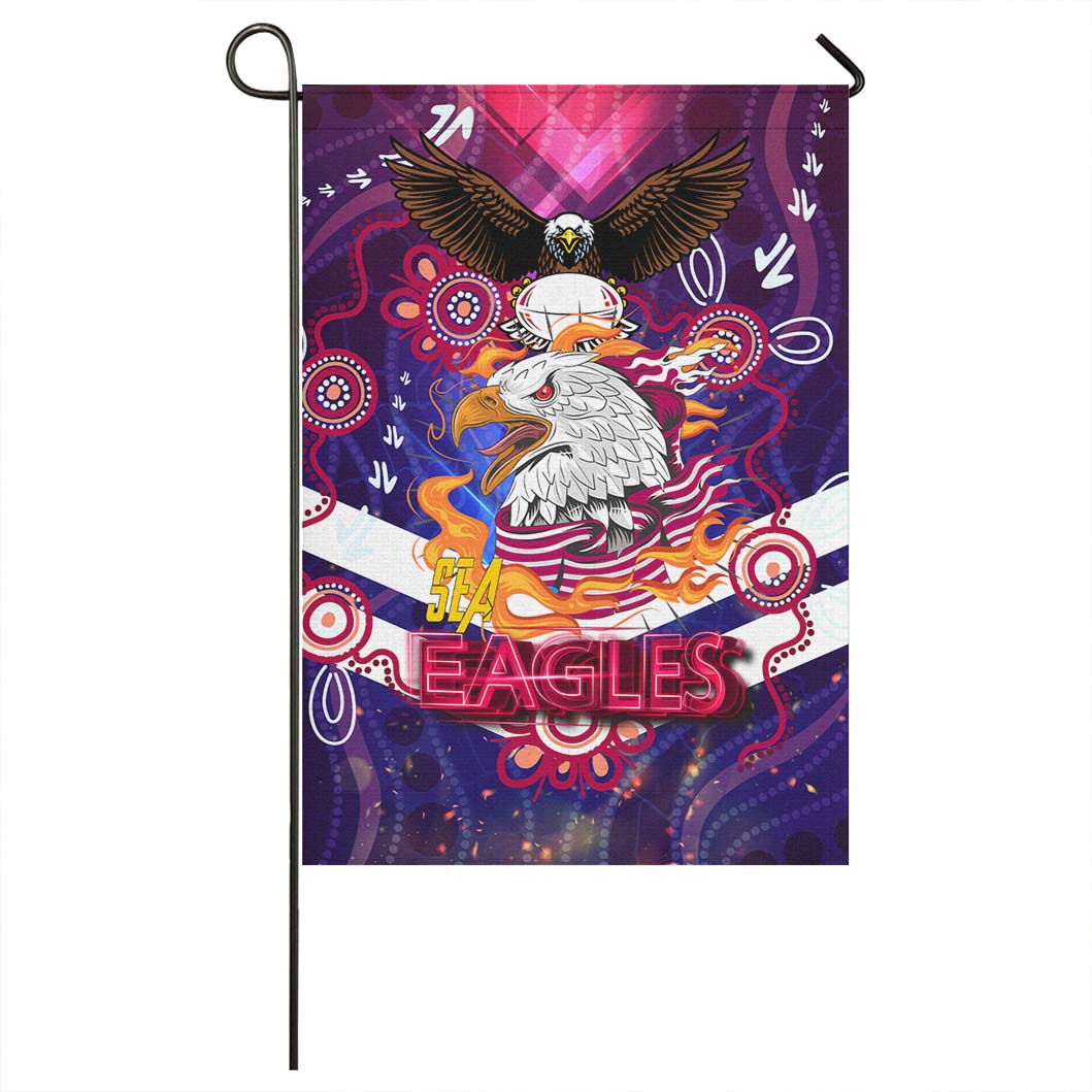 Sea Eagles Rugby Flag - Sea Eagles Aboriginal Low Poly Style Flag - Vibe Hoodie Shop