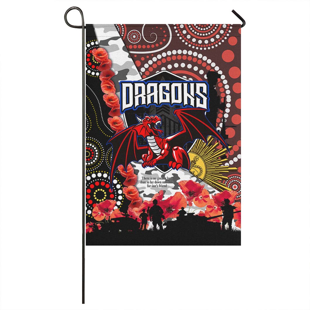 St.George Rugby Flag - Anzac Day Remembrance Aboriginal Dragons Flag - Vibe Hoodie Shop