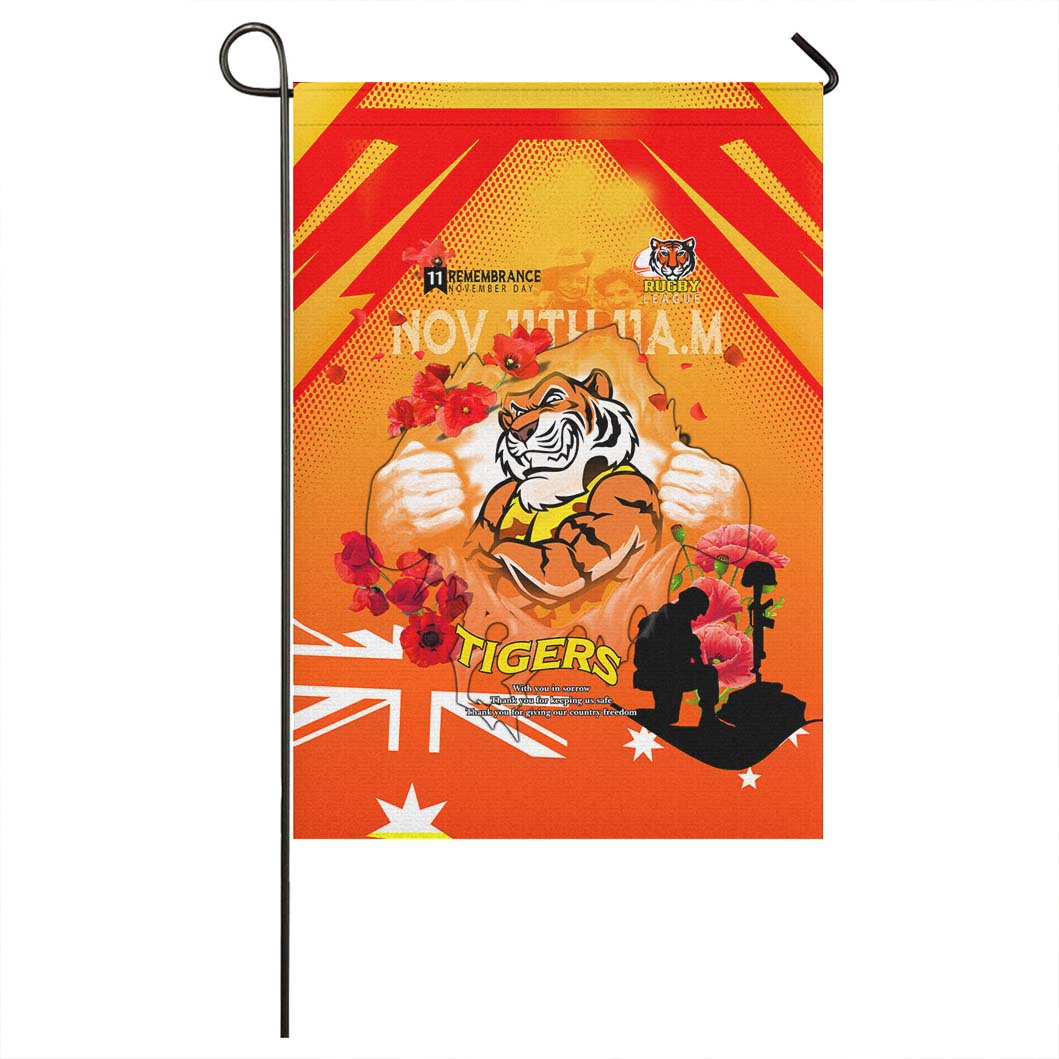 Tigers Rugby Flag - Remembrance Day Rugby Team Poppies Flag - Vibe Hoodie Shop