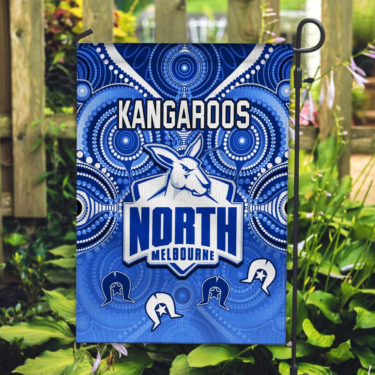 Kangaroos Football NAIDOC Week Flag North Melbourne Aboriginal Dhari - Vibe Hoodie Shop