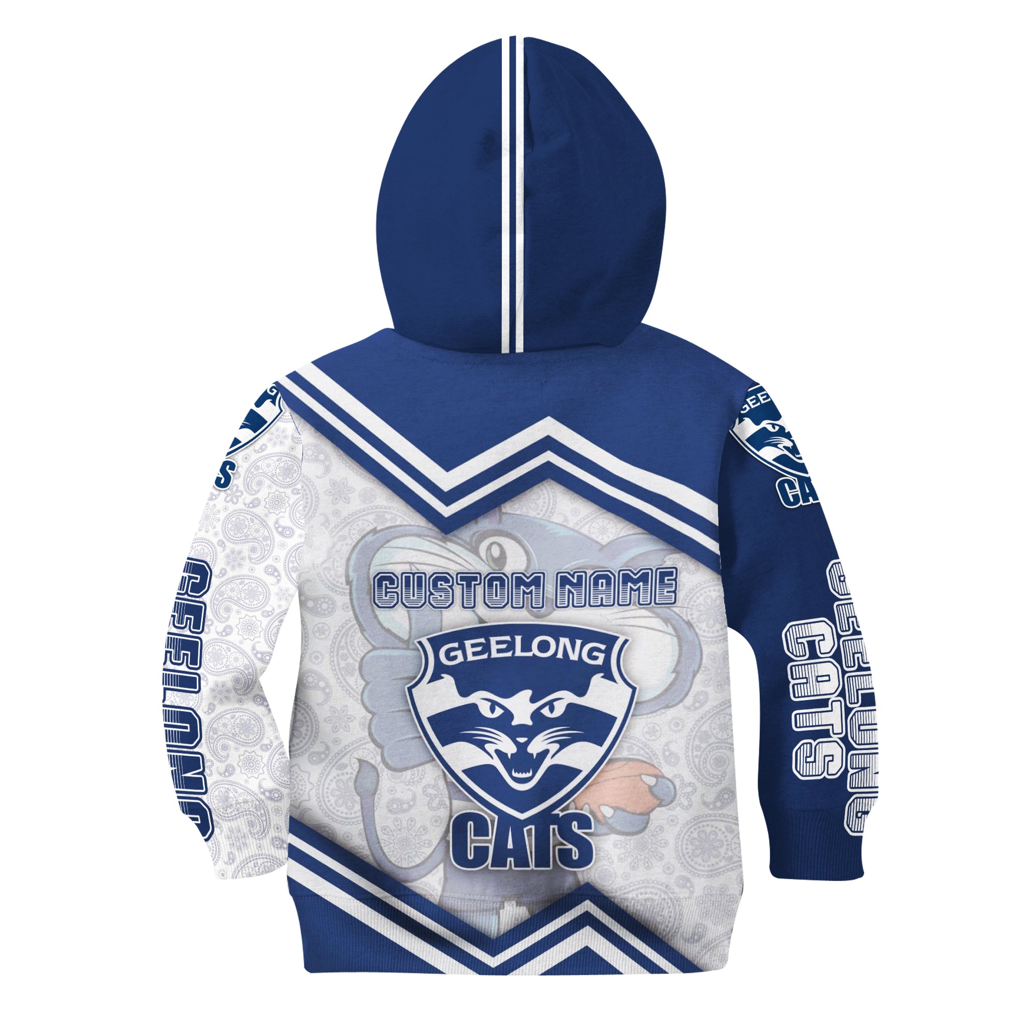 Personalized Custom 3d Hoodie KID Geelong Football Club AFL Mascot RLT7 - Vibe Hoodie Shop