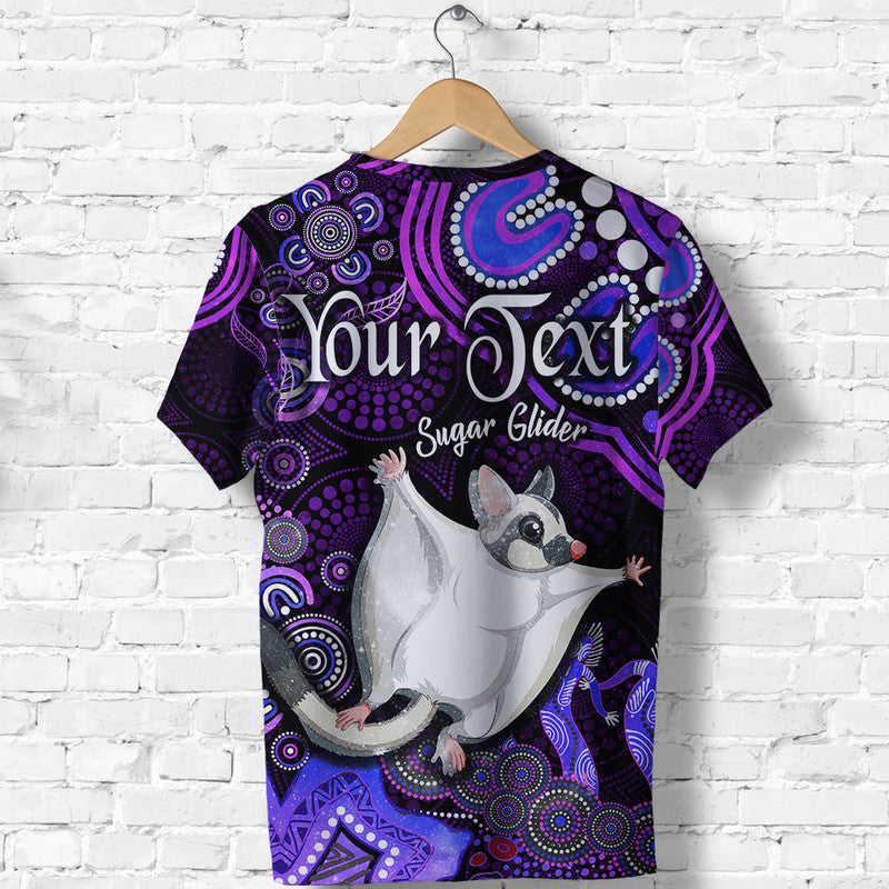 (Custom Personalised) Australian Astrology T Shirt Gemini Sugar Glider Zodiac Aboriginal Vibes - Purple - Vibe Hoodie Shop