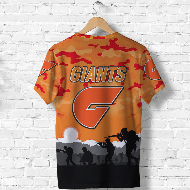 Greater Western Sydney Giants ANZAC T shirt Simple Style - Vibe Hoodie Shop