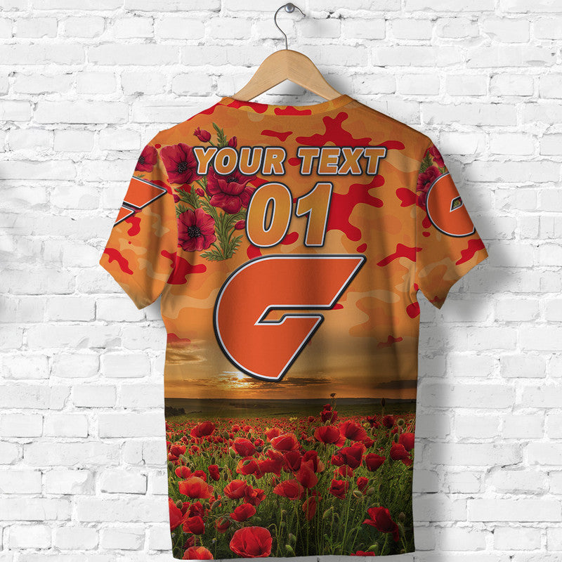 (Custom Personalised) Greater Western Sydney Giants ANZAC T shirt Poppy Vibes - Vibe Hoodie Shop