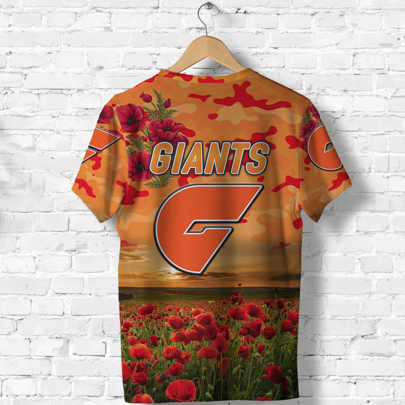 Greater Western Sydney Giants ANZAC T shirt Poppy Vibes - Vibe Hoodie Shop