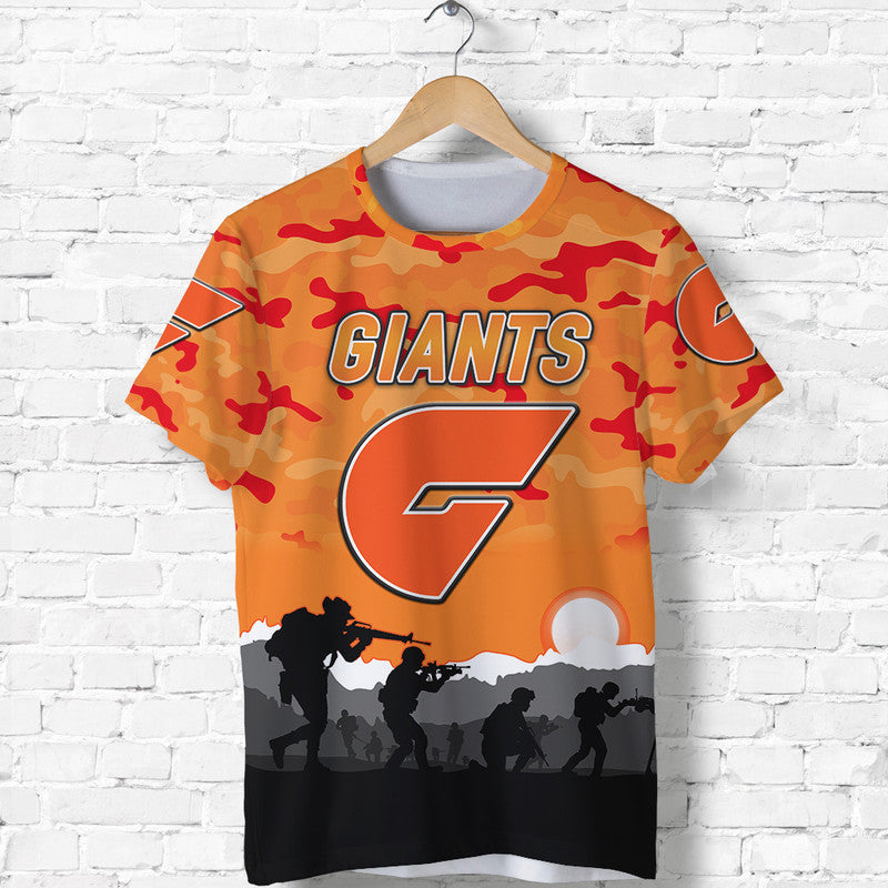 (Custom Personalised) Greater Western Sydney Giants ANZAC T shirt Simple Style - Vibe Hoodie Shop