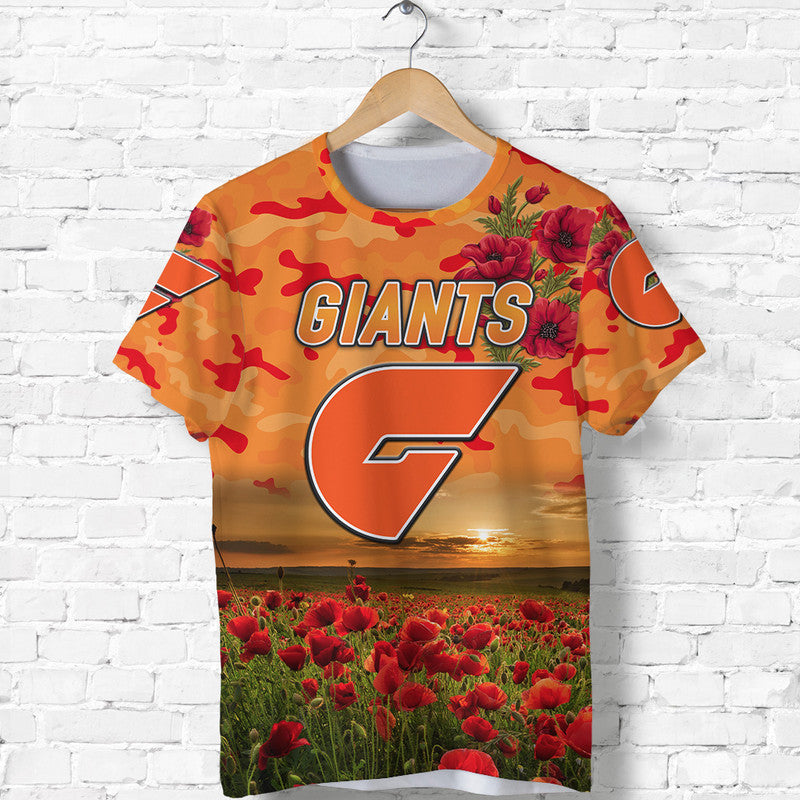 Greater Western Sydney Giants ANZAC T shirt Poppy Vibes - Vibe Hoodie Shop