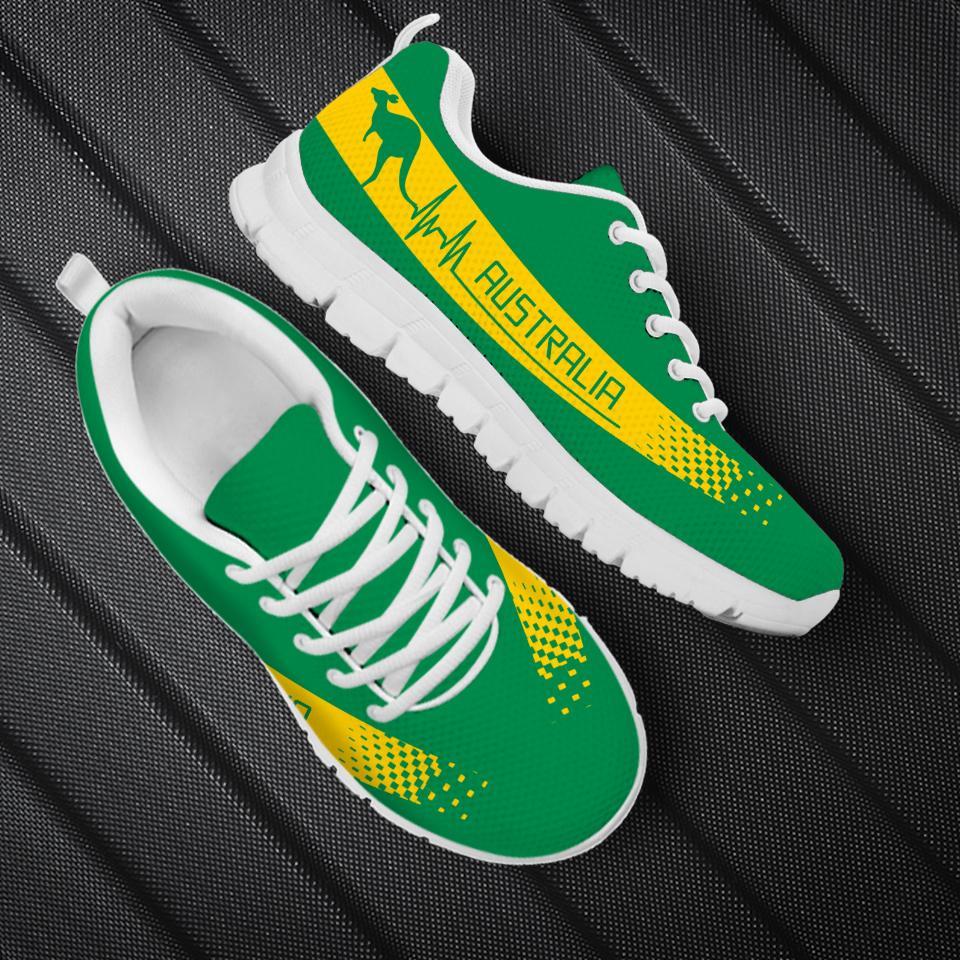 Australia Sneakers - Kangaroo Shoes Heartbeat Australia Color - Unisex - Vibe Hoodie Shop