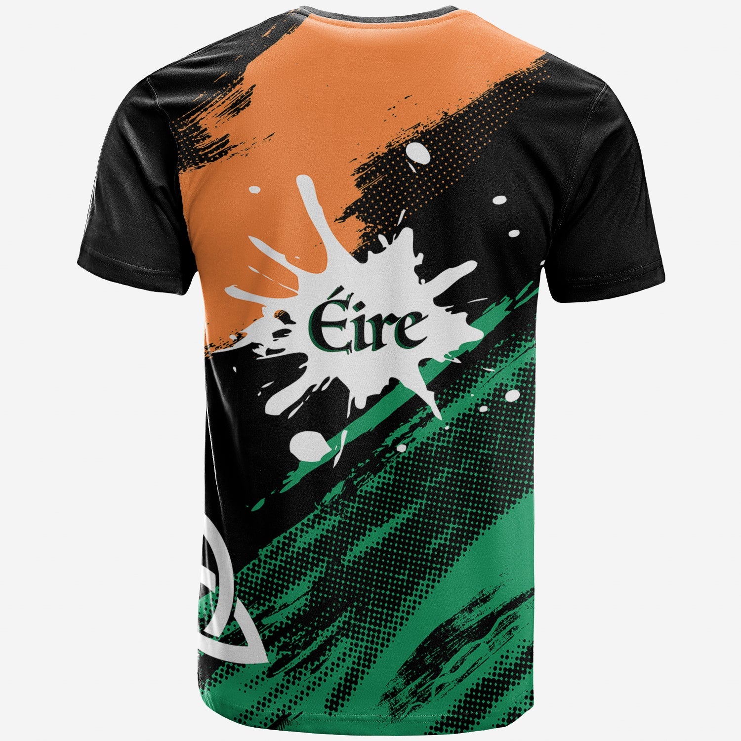 Ireland Map with Compass Grunge Style T shirt Mix Celtic Knot - Vibe Hoodie Shop