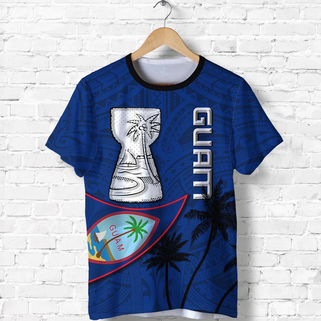 Guam Latte Stone T shirt Flag Over Ocean - Vibe Hoodie Shop