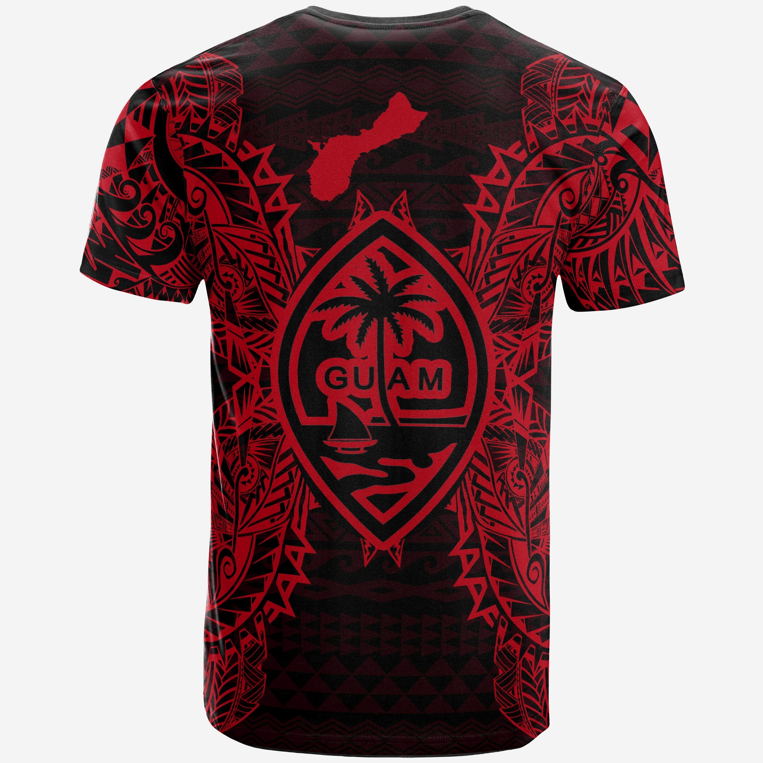 Vibe Hoodie Guam All T shirt - Guam Coat Of Arms Map Polynesian Tattoo Red - Vibe Hoodie Shop