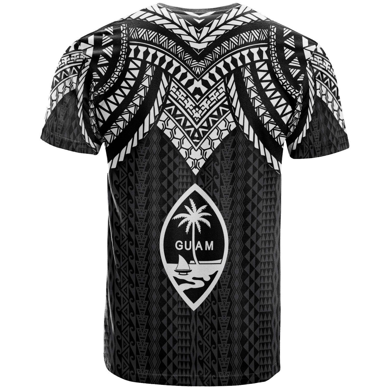 Vibe Hoodie Guam T shirt - Polynesian Armor Style Black - Vibe Hoodie Shop