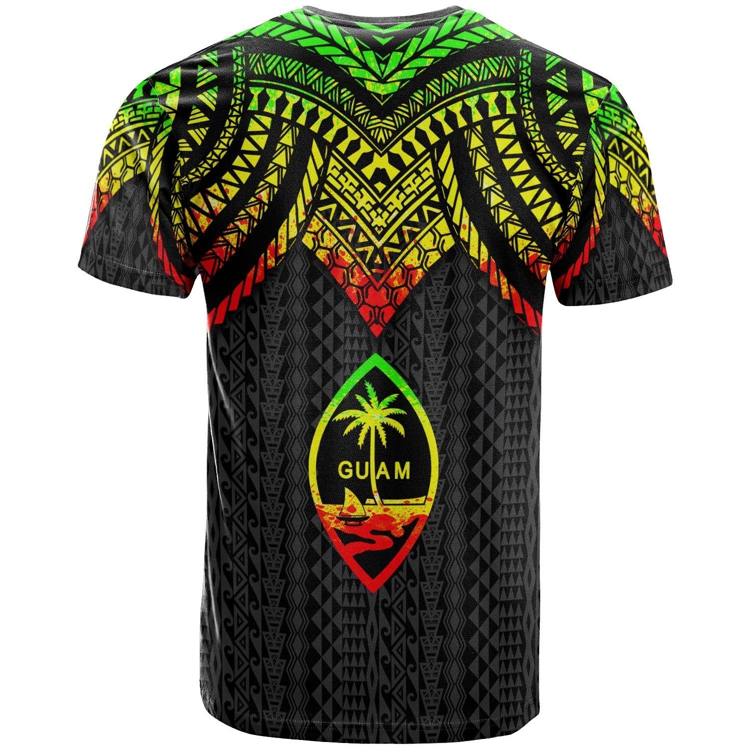 Vibe Hoodie Guam Custom Personalised T shirt - Polynesian Armor Style Reagge - Vibe Hoodie Shop