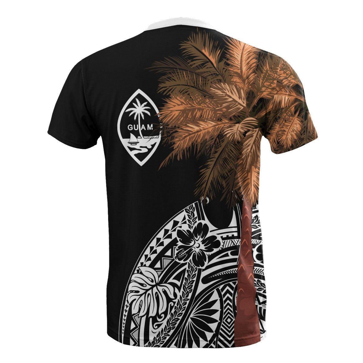 Vibe Hoodie Guam All T shirt - Polynesian Palm Tree Black - Vibe Hoodie Shop